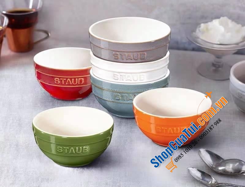 Sét 6 bát ăn Phở, Bún,... Staub 14 cm Macaroons hoặc màu cổ điển