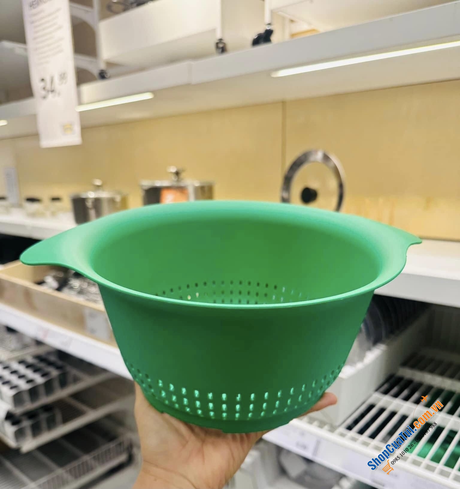 RỔ NHỰA IKEA XANH - MADE IN ITALY.