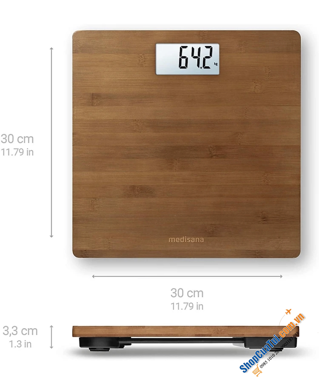 CÂN SỨC KHOẺ MEDISANA 40548 PS 450 Bambus Personal Scale VE 4