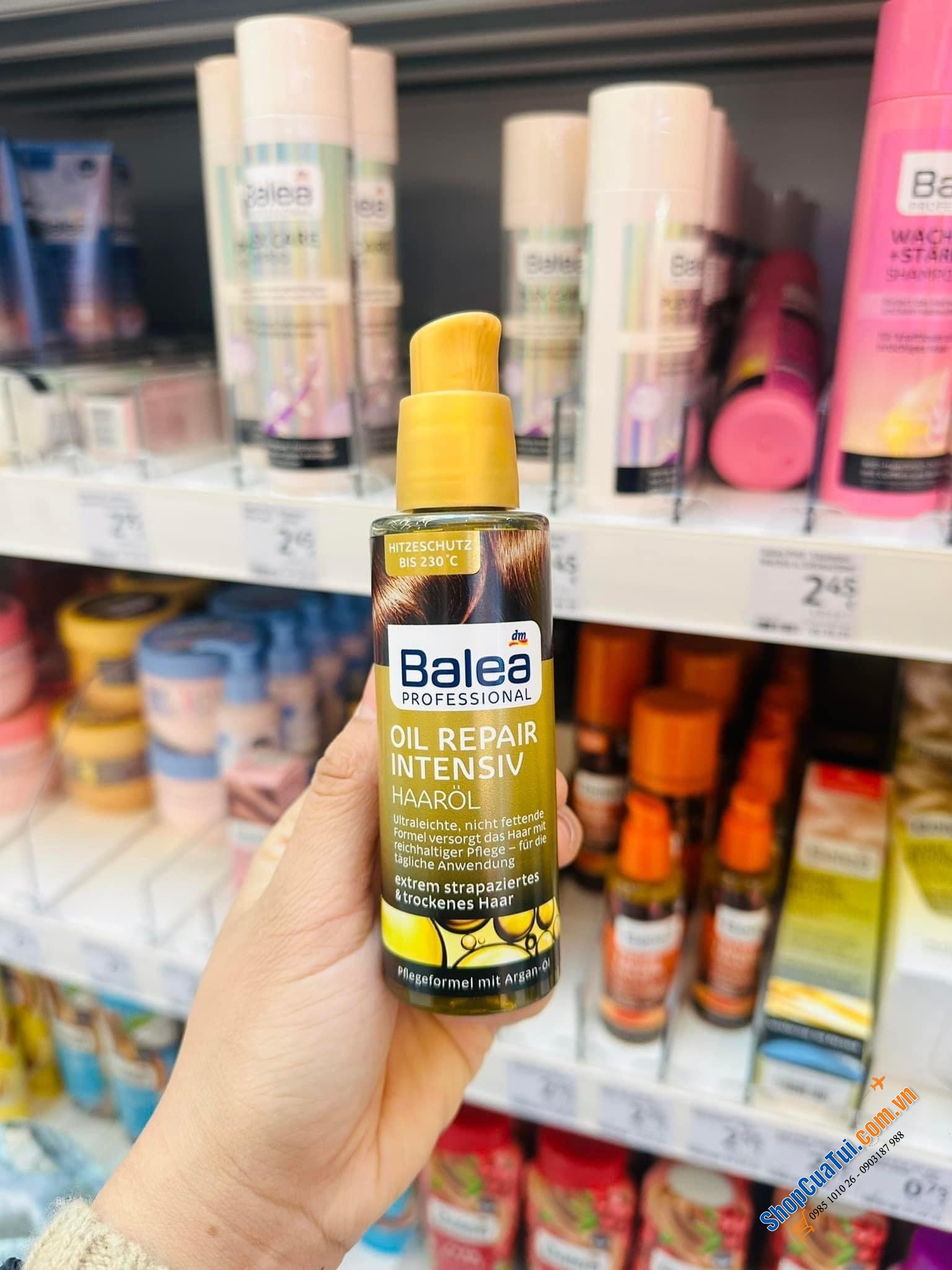 TINH DẦU DƯỠNG TÓC BALEA OIL REPAIR INTENSIV - MADE IN GERMANY 1 chai 100ml, giảm thiểu rụng tóc, tóc mượt mà