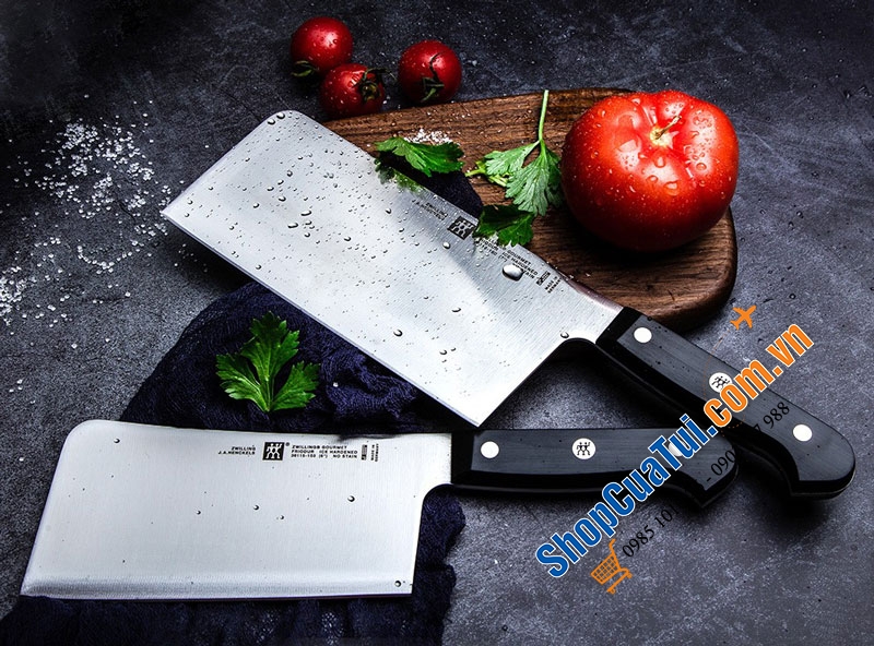 SET DAO CHẶT VÀ DAO THÁI BẢN TO ZWILLING GOURMET - MADE IN GERMANY dày dặn, siêu bền, chặt thái siêu mượt, tay cầm chắc chắn