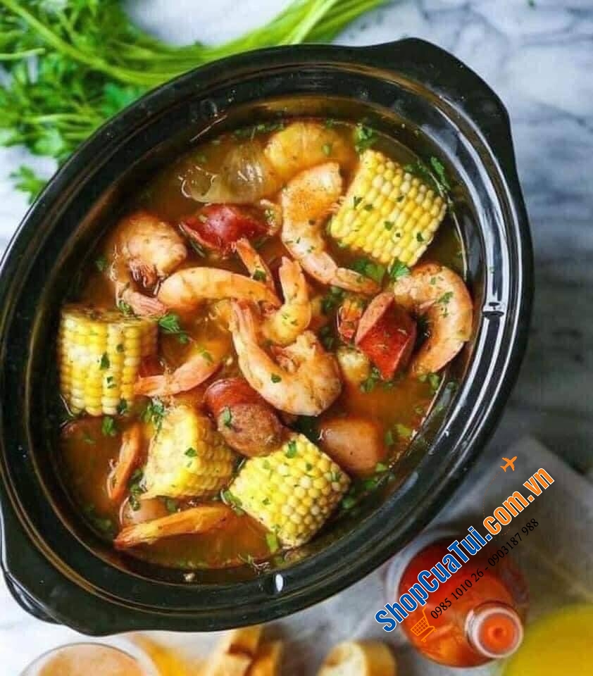 Nồi nấu chậm KLARSTEIN Slow Cooker size to 6,5 lít hầm gà nguyên con (tuyệt vời luôn)