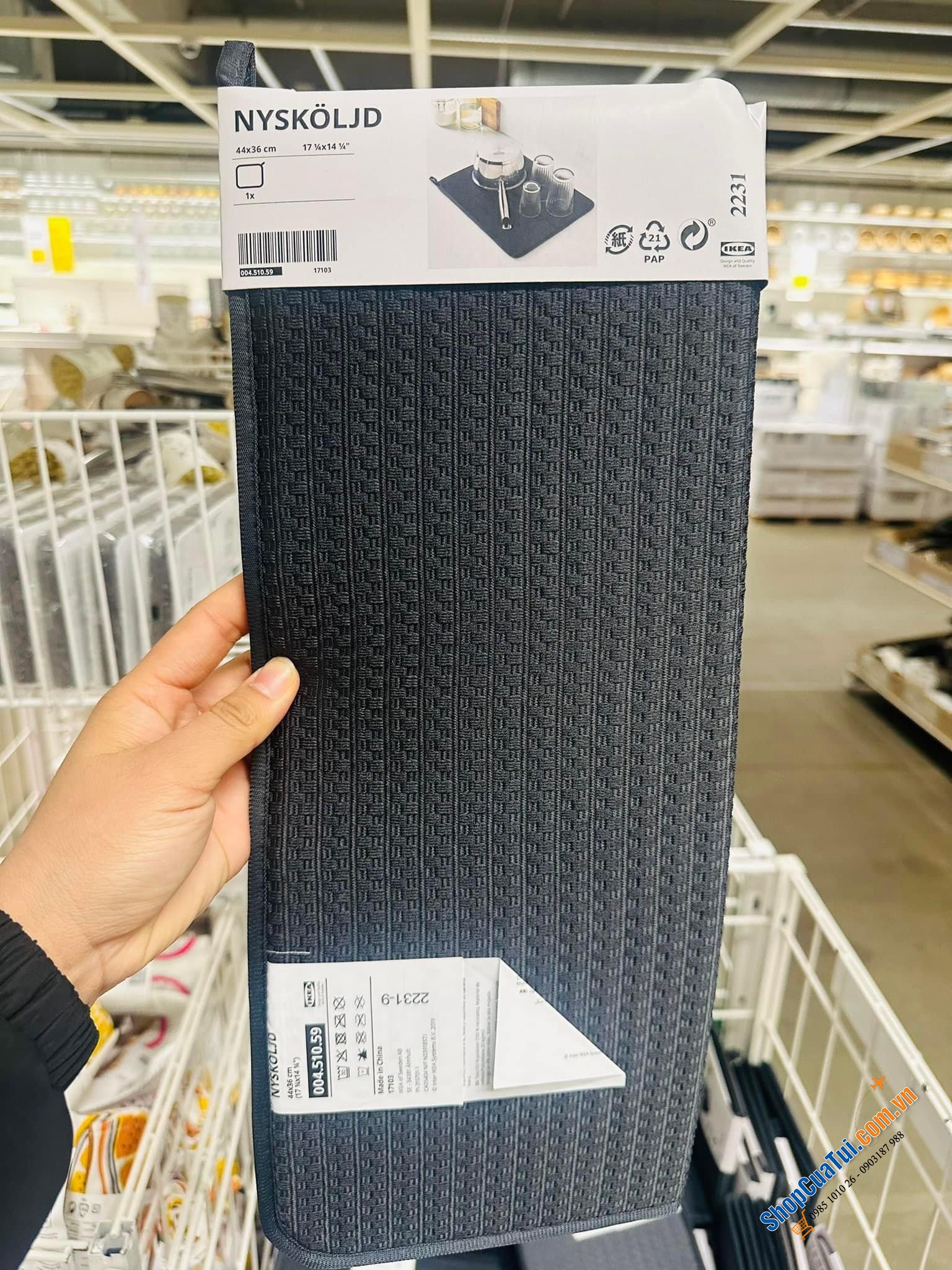 Thảm ráo bát đĩa thìa IKEA NYSKÖLJD ĐỨC.