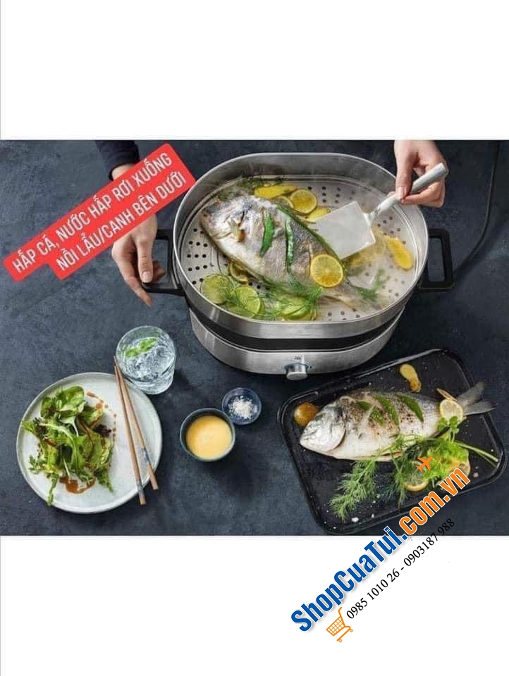 Nồi Lẩu Hấp Wmf Lono Hot Pot & Steam - kết hợp hoàn hảo giữa lẩu truyền thống và nồi hấp cải tiến để chế biến các món ăn châu Á ngon và lành mạnh