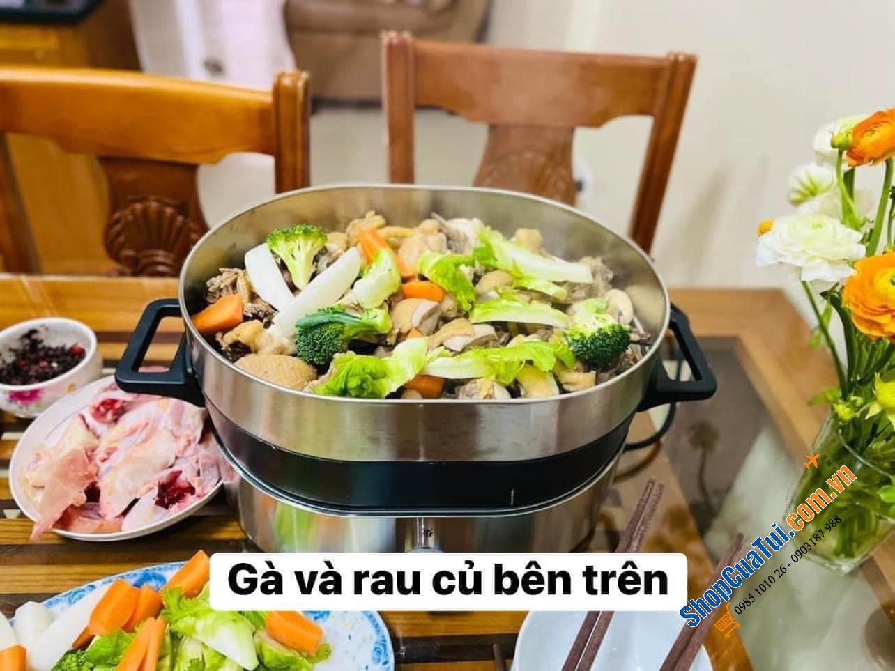 Nồi Lẩu Hấp Wmf Lono Hot Pot & Steam - kết hợp hoàn hảo giữa lẩu truyền thống và nồi hấp cải tiến để chế biến các món ăn châu Á ngon và lành mạnh