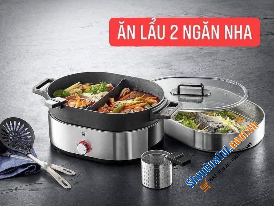 Nồi Lẩu Hấp Wmf Lono Hot Pot & Steam - kết hợp hoàn hảo giữa lẩu truyền thống và nồi hấp cải tiến để chế biến các món ăn châu Á ngon và lành mạnh