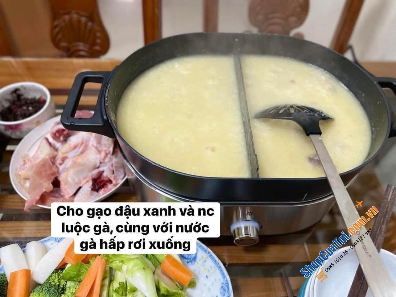 Nồi Lẩu Hấp Wmf Lono Hot Pot & Steam - kết hợp hoàn hảo giữa lẩu truyền thống và nồi hấp cải tiến để chế biến các món ăn châu Á ngon và lành mạnh