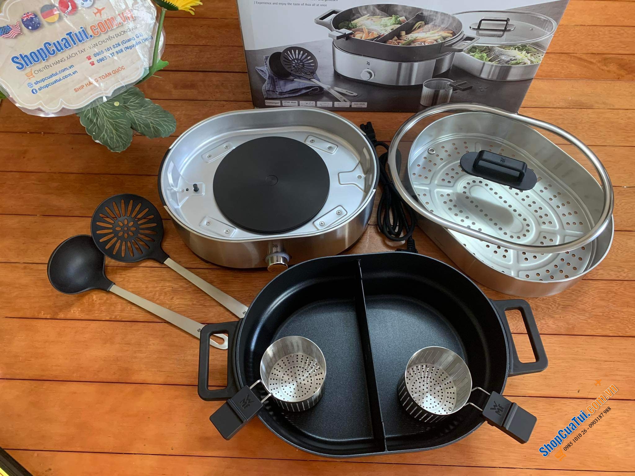 Nồi Lẩu Hấp Wmf Lono Hot Pot & Steam - kết hợp hoàn hảo giữa lẩu truyền thống và nồi hấp cải tiến để chế biến các món ăn châu Á ngon và lành mạnh