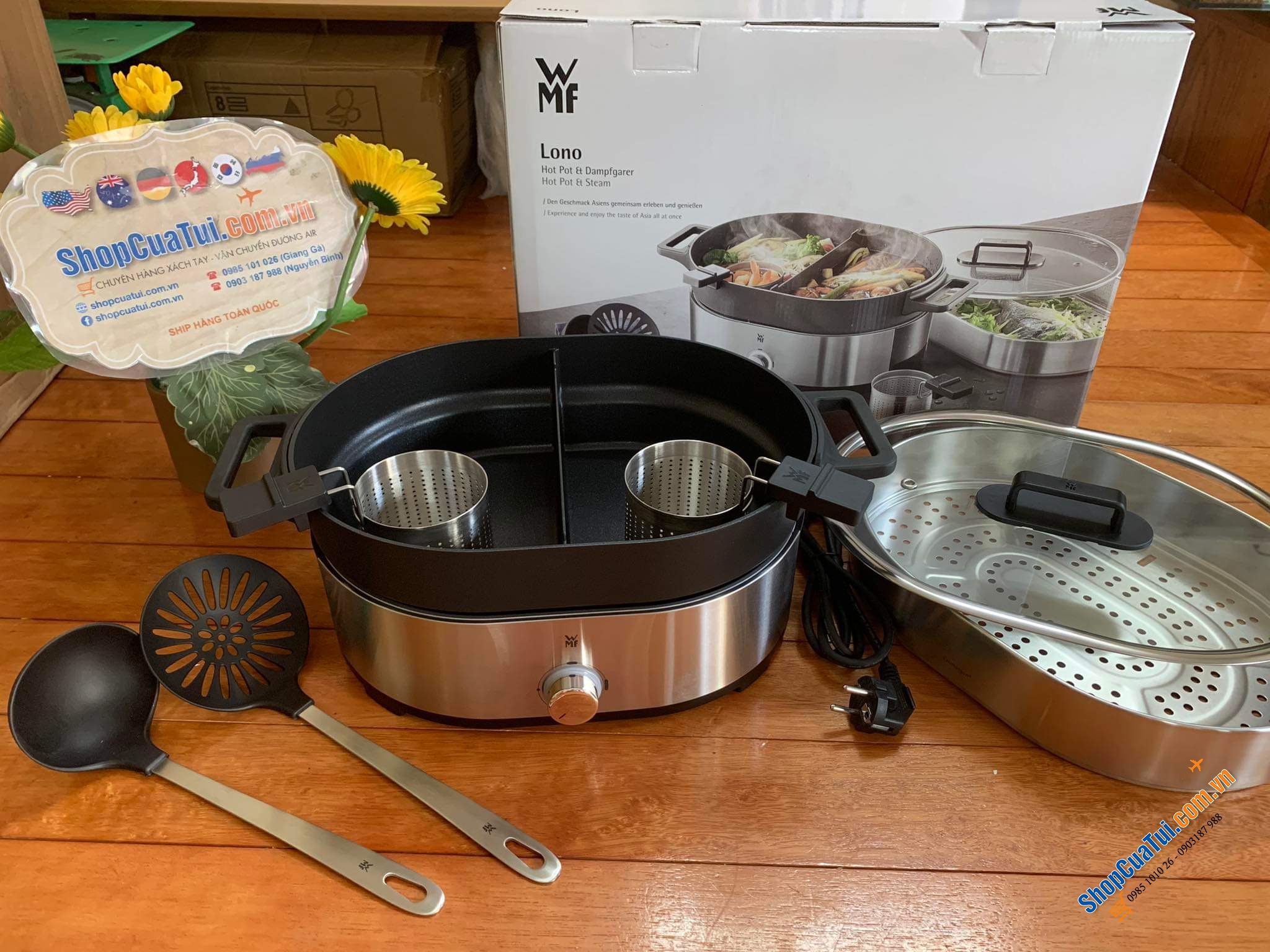 Nồi Lẩu Hấp Wmf Lono Hot Pot & Steam - kết hợp hoàn hảo giữa lẩu truyền thống và nồi hấp cải tiến để chế biến các món ăn châu Á ngon và lành mạnh