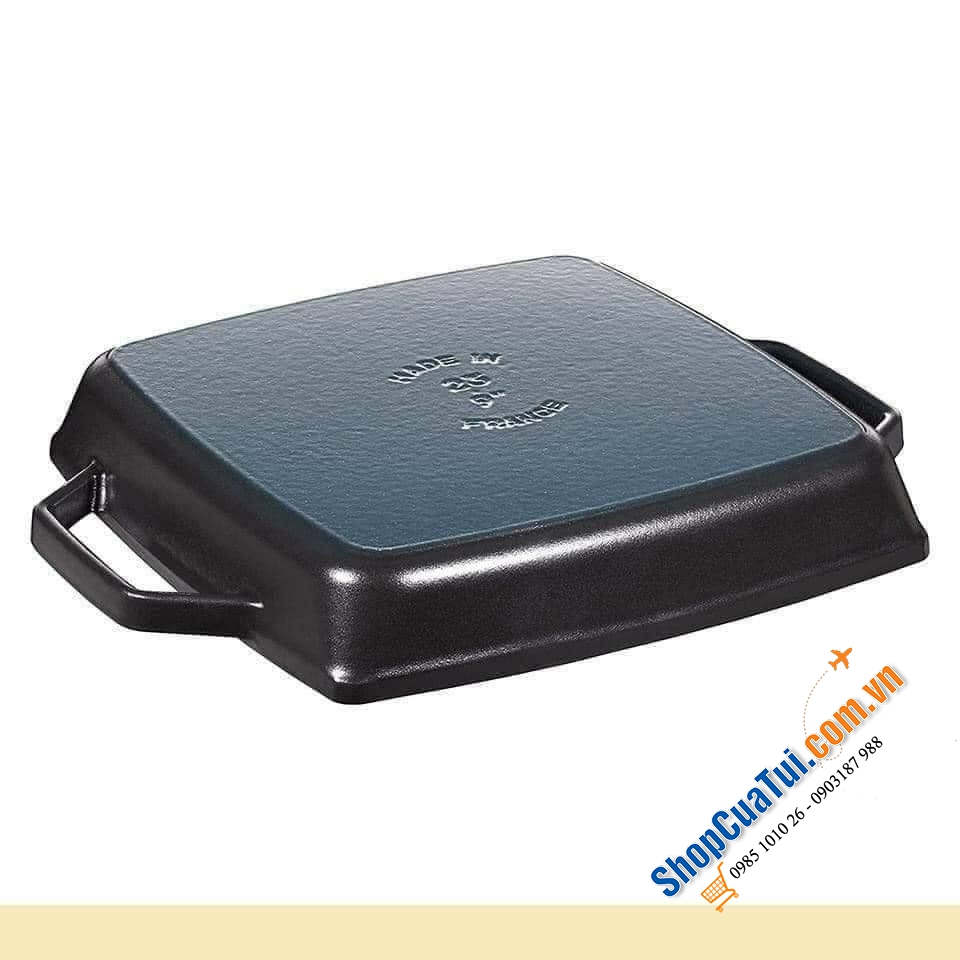 CHẢO GANG NƯỚNG VUÔNG 2 QUAI STAUB 28CM