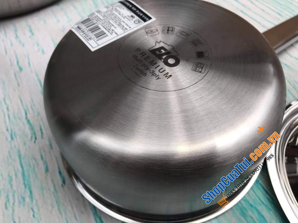 BỘ NỒI ELO PREMIUM ZURICH 5 MÓN ĐÁY LIỀN 3 LỚP có khả năng hấp thu nhiệt cực nhanh và hít từ tính tốt