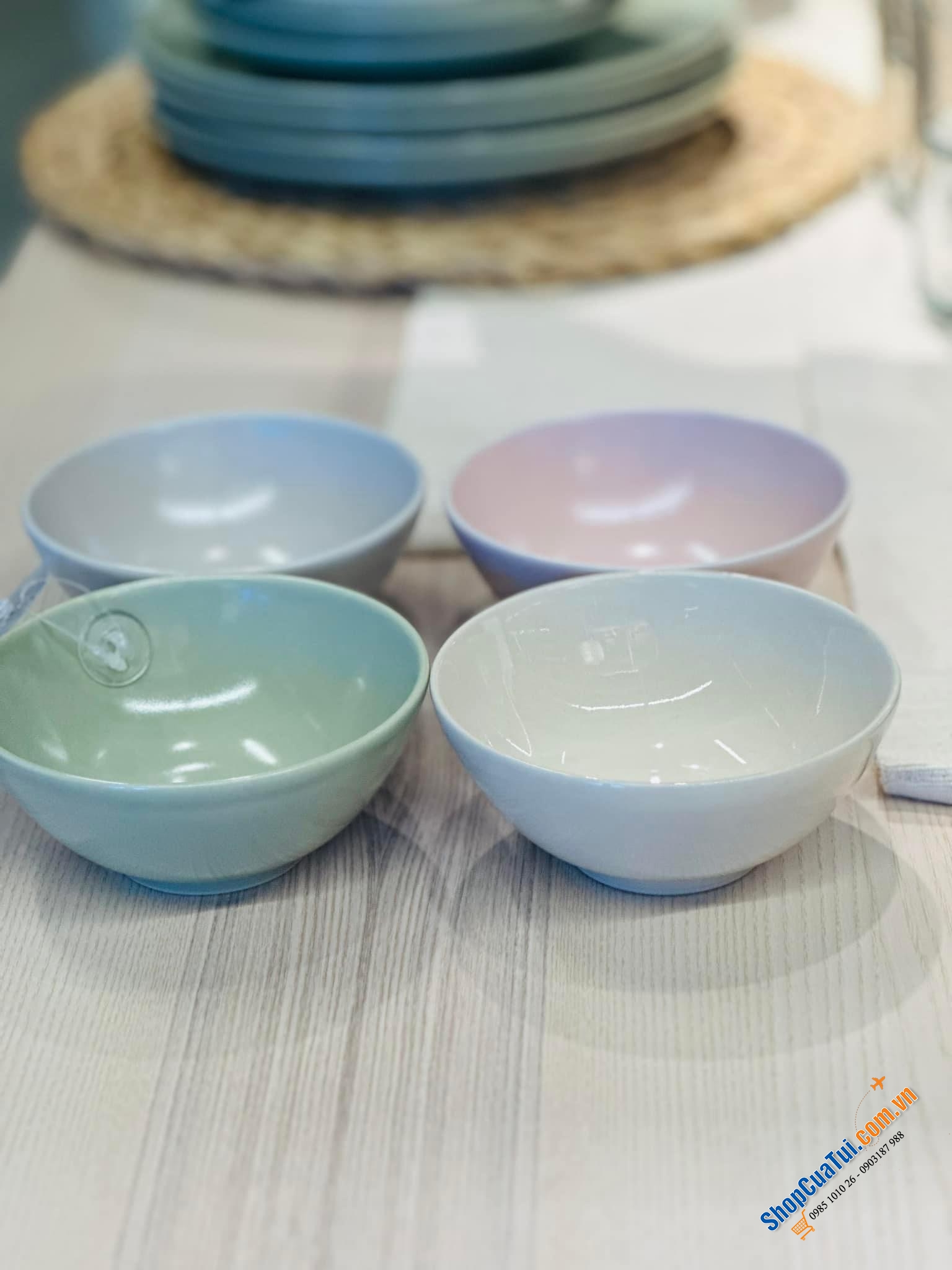 SET BÁT ĂN CƠM TỨ SẮC IKEA ĐỨC 12 CM - MADE IN ROMANIA.