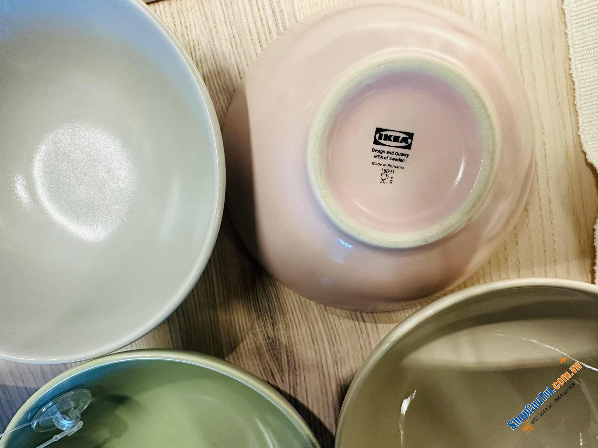 SET BÁT ĂN CƠM TỨ SẮC IKEA ĐỨC 12 CM - MADE IN ROMANIA.