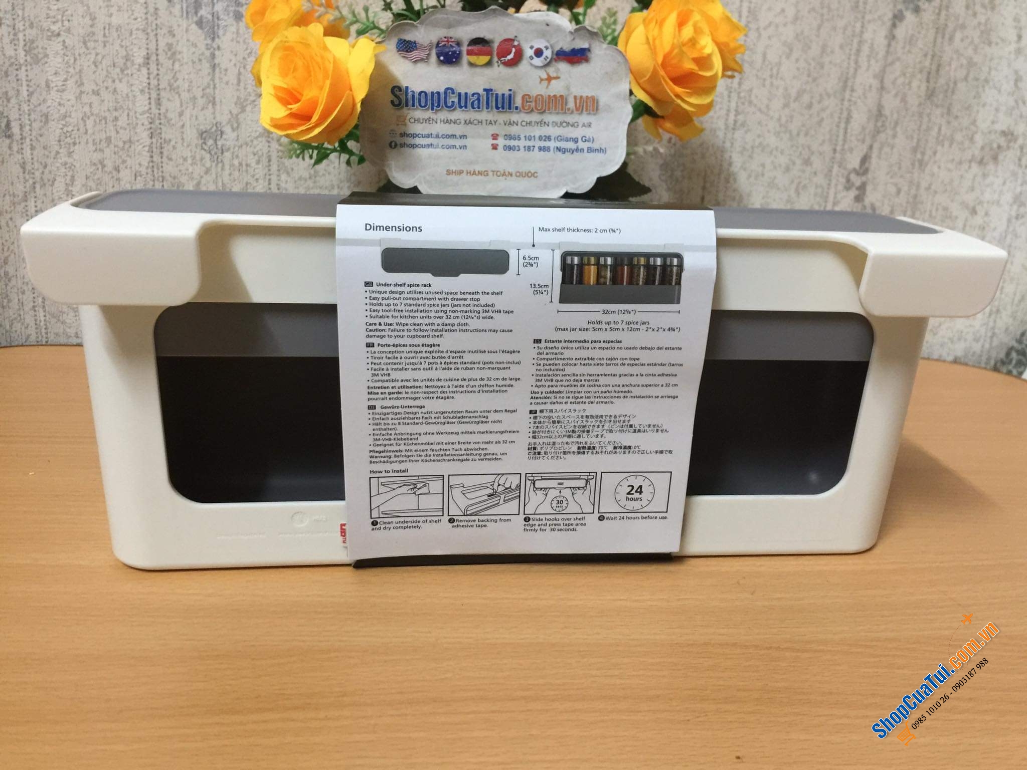 Giá treo sắp xếp gia vị gọn gàng, thông minh Joseph Joseph 85147.