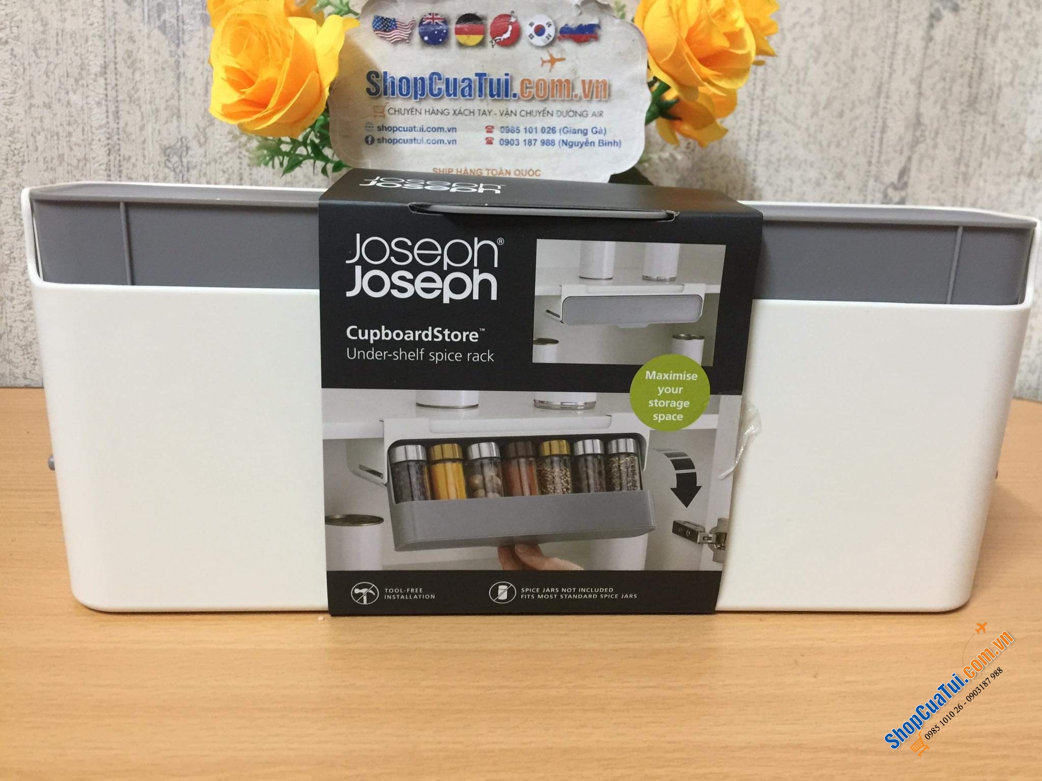 Giá treo sắp xếp gia vị gọn gàng, thông minh Joseph Joseph 85147.