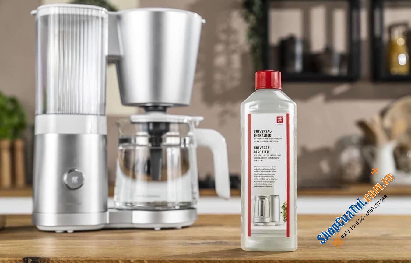DUNG DỊCH ZWILLING TẨY CẶN ẤM, MÁY PHA CAFE.