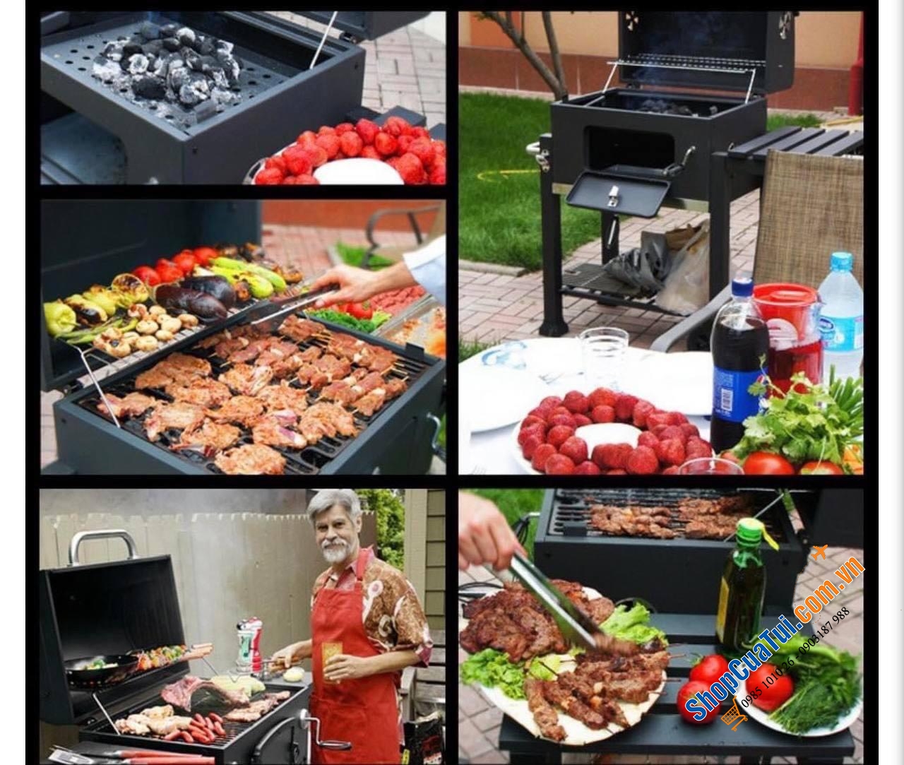 BẾP NƯỚNG THAN BBQ SITO ngoài trời nội địa Hàn, Size lớn dùng cho gia đình, Homestay, nhà hàng