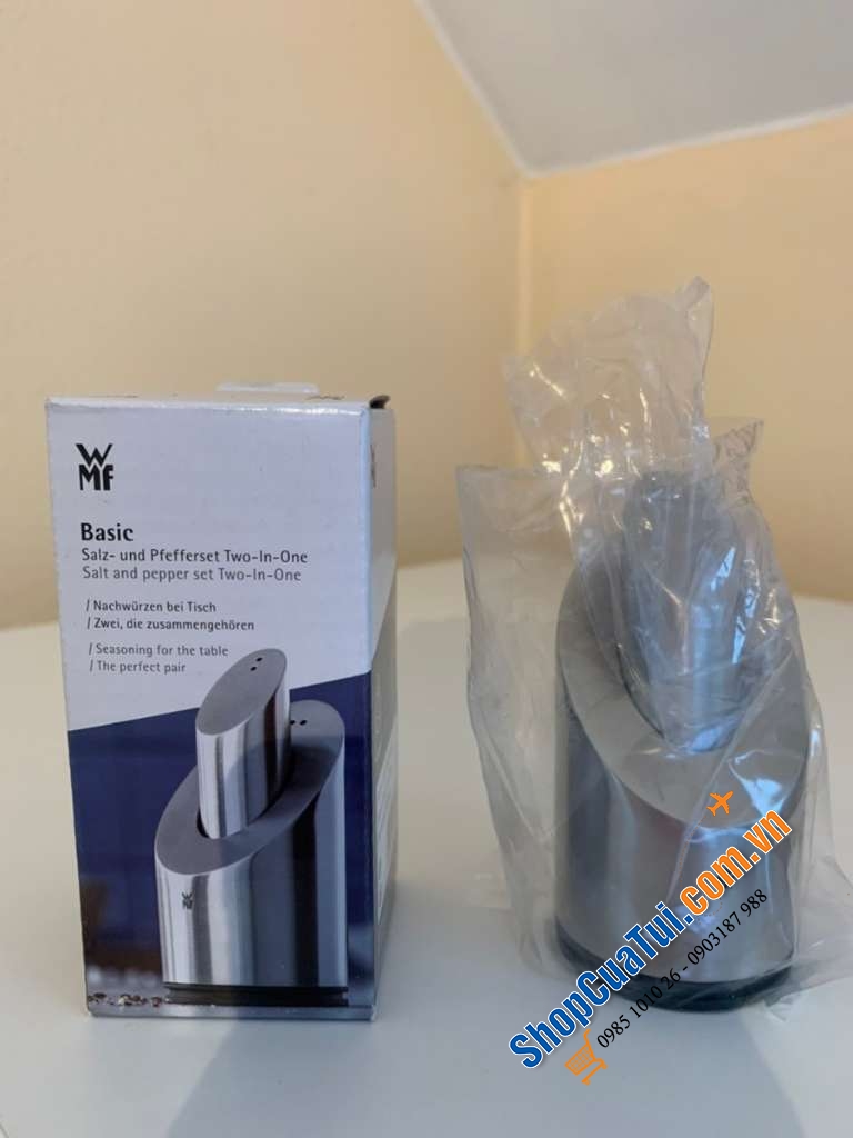 SET ĐỰNG MUỐI TIÊU WMF SALZ PFEFFER SET TWO IN ONE - 2 lọ đặt vào nhau thành 1 bộ có hình dạng đẹp mắt