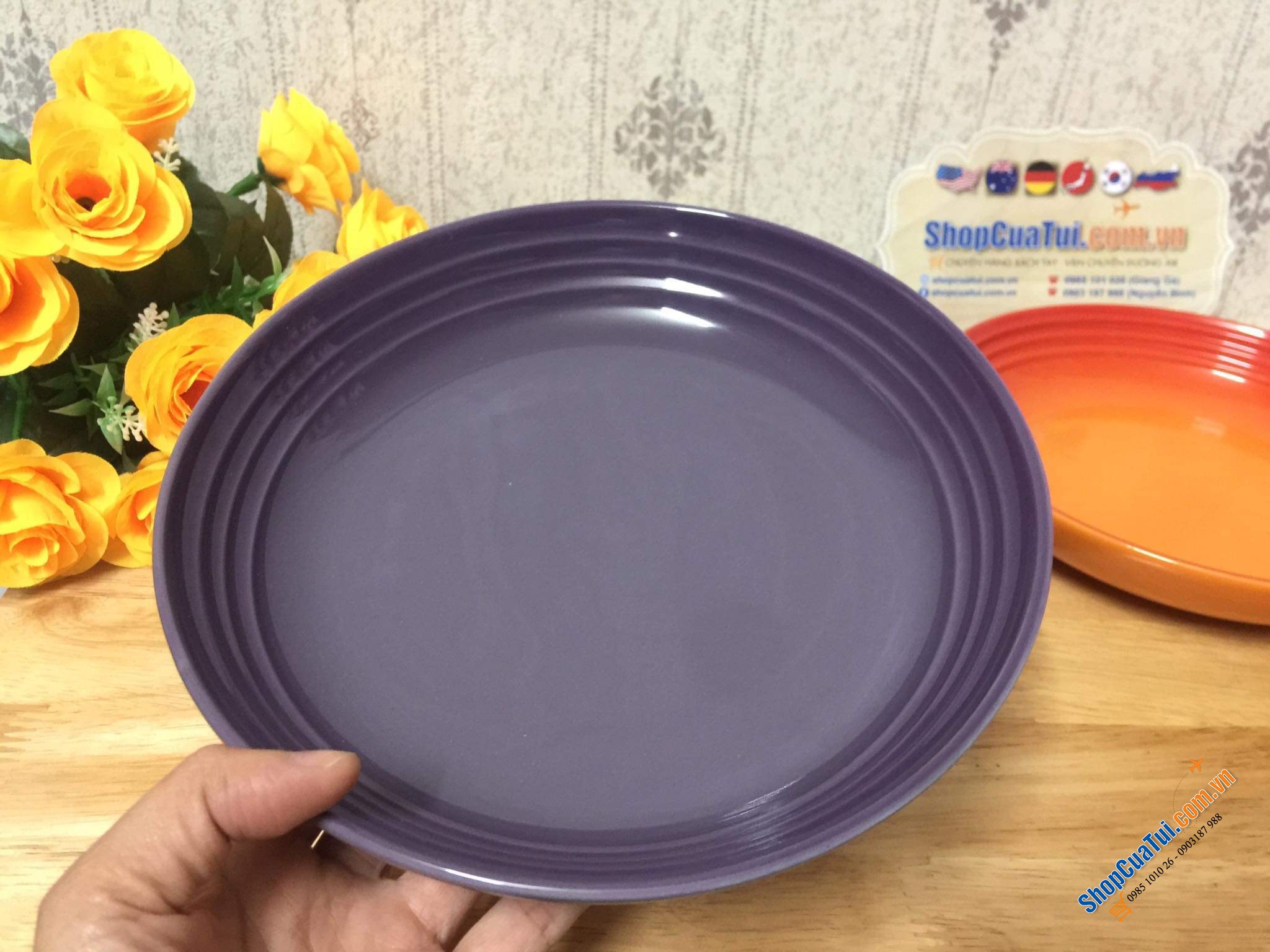 ĐĨA SÂU LÒNG LE CREUSET 22CM ĐỎ, CAM, HỒNG, XANH MARSEILLE, XANH DEEPTEAL, XANH CARIBE