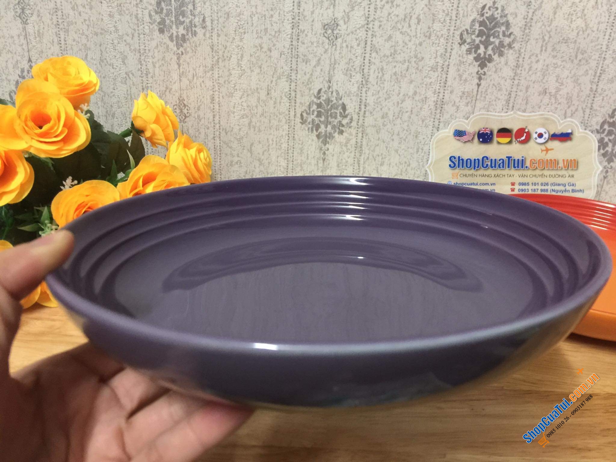 ĐĨA SÂU LÒNG LE CREUSET 22CM ĐỎ, CAM, HỒNG, XANH MARSEILLE, XANH DEEPTEAL, XANH CARIBE