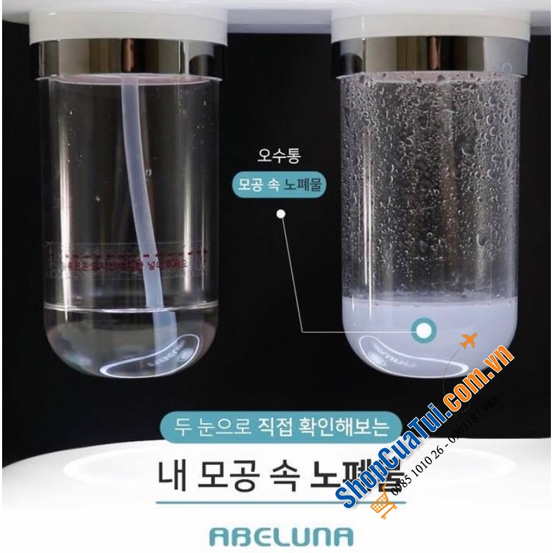 Máy làm sạch da Aqua peeling Abeluna M200 made in Korea giúp cải thiện kết cấu da, làm cho da mịn và sáng màu, thu nhỏ lỗ chân lông