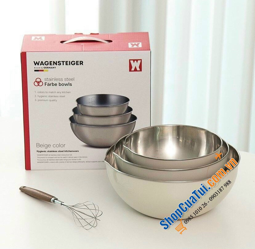 SET 3 ÂU TRỘN WAGENSTEIGER - Đánh trứng, trộn salad, làm bánh.. làm gì cũng tiện