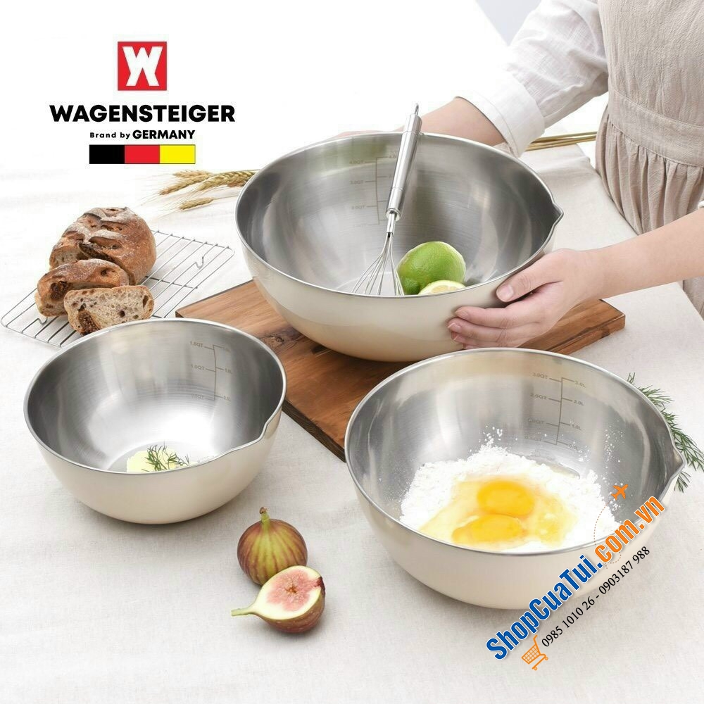 SET 3 ÂU TRỘN WAGENSTEIGER - Đánh trứng, trộn salad, làm bánh.. làm gì cũng tiện