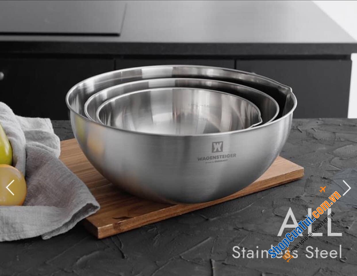 SET 3 ÂU TRỘN WAGENSTEIGER - Đánh trứng, trộn salad, làm bánh.. làm gì cũng tiện