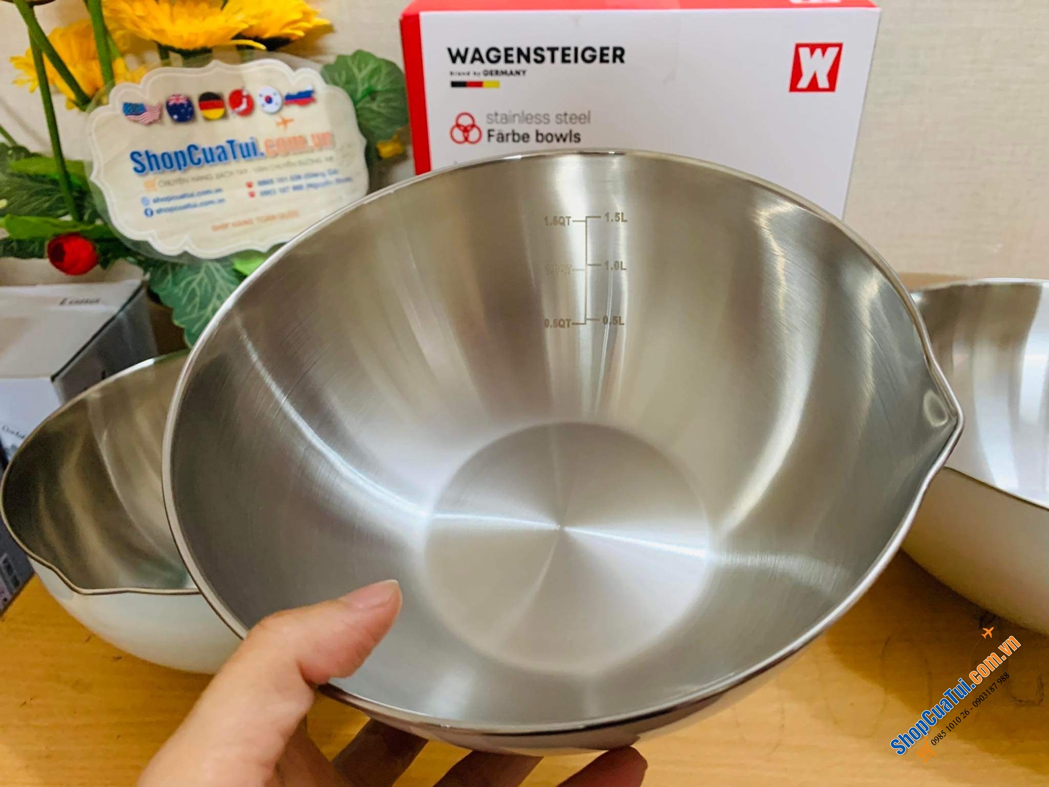 SET 3 ÂU TRỘN WAGENSTEIGER - Đánh trứng, trộn salad, làm bánh.. làm gì cũng tiện