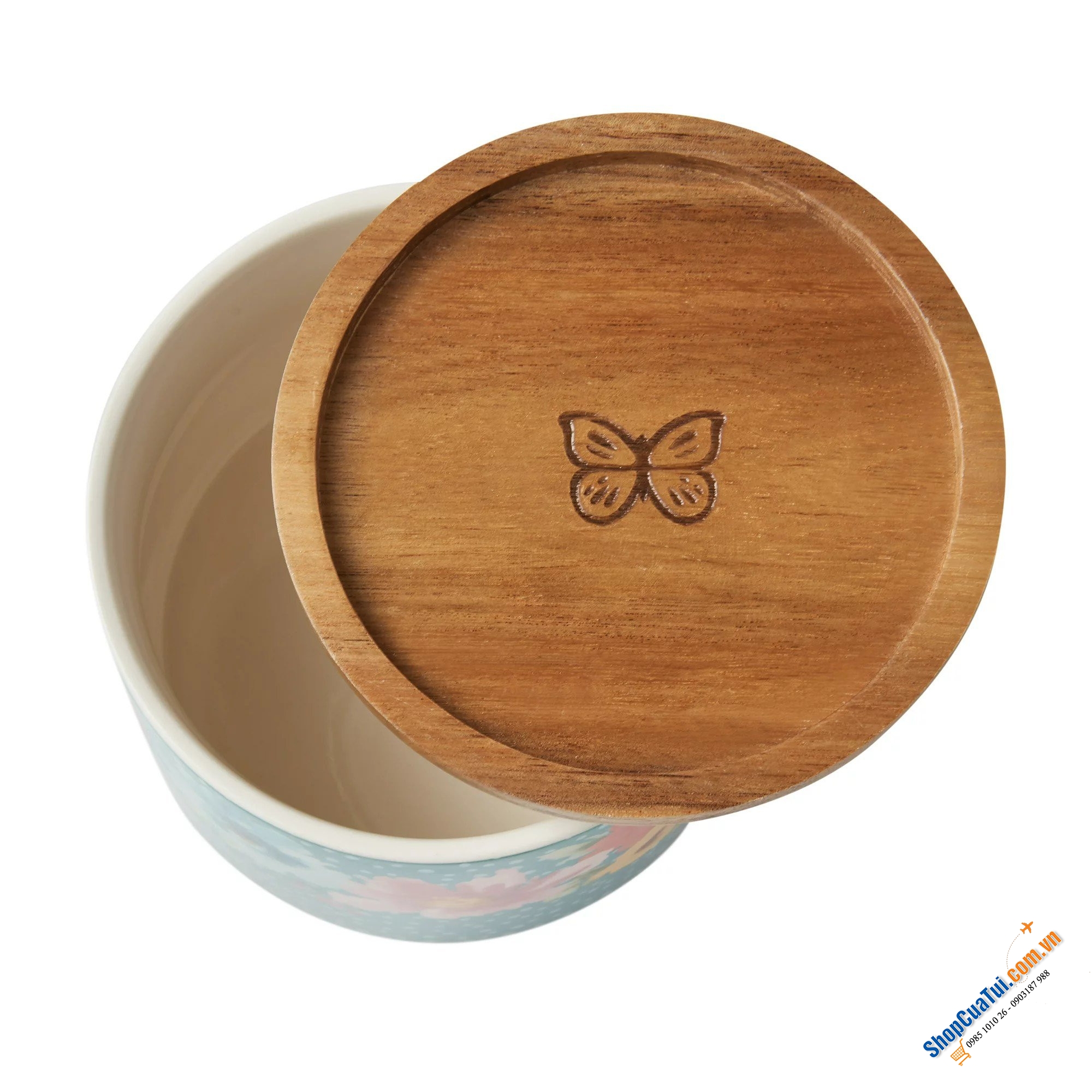 Sét 3 hũ đựng đồ khô The Pioneer Woman 13cm bằng gốm sứ có khả năng xếp chồng lên nhau mang đến sự tinh tế đặc trưng của Ree