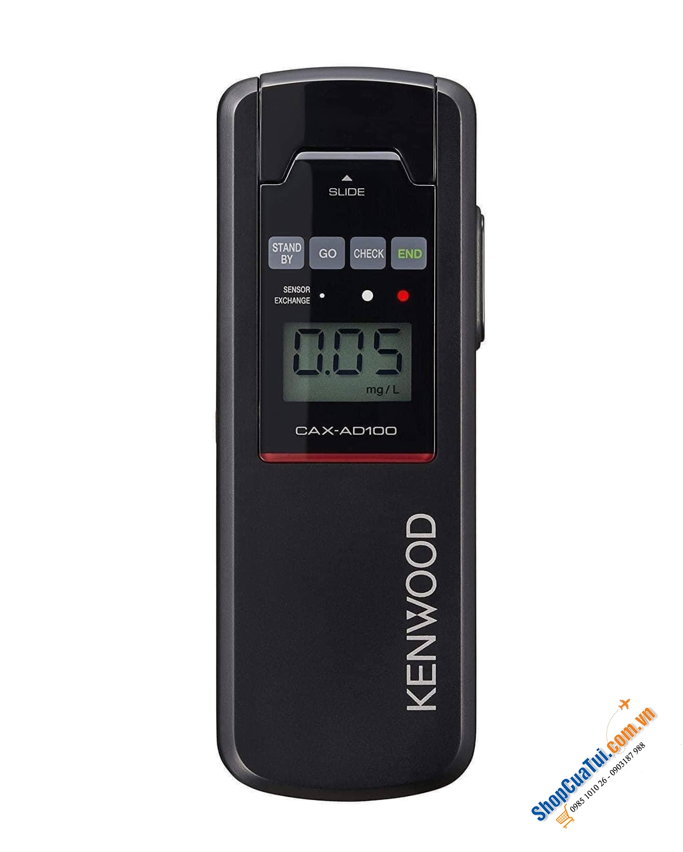 Máy đo nồng độ cồn Kenwood - Made in Japan - sử dụng cảm biến phát hiện nồng độ cồn có độ nhạy và độ chính xác cao