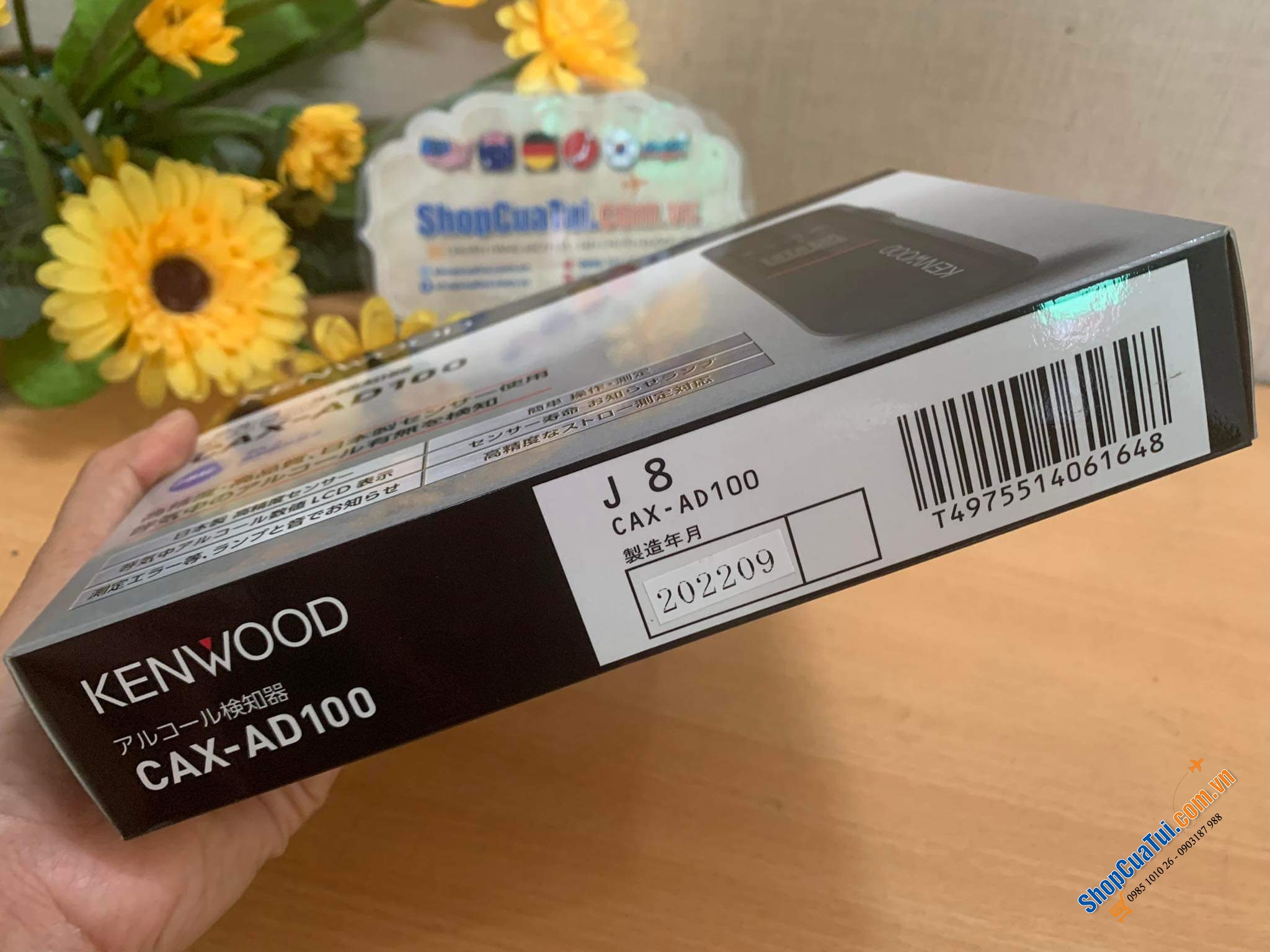 Máy đo nồng độ cồn Kenwood - Made in Japan - sử dụng cảm biến phát hiện nồng độ cồn có độ nhạy và độ chính xác cao