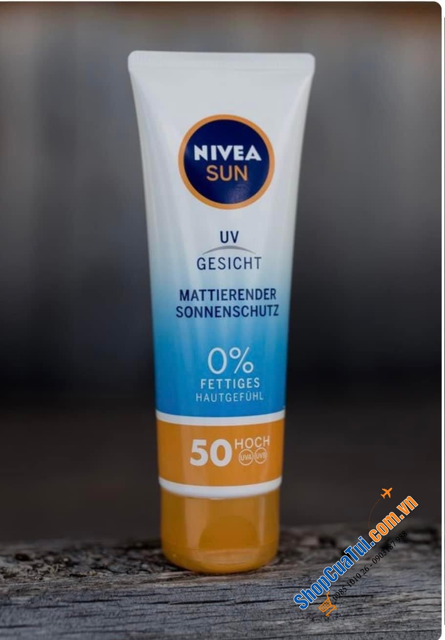 KEM CHỐNG NẮNG NIVEA SUN UV GESICHT SPF 50 dành cho da mặt.