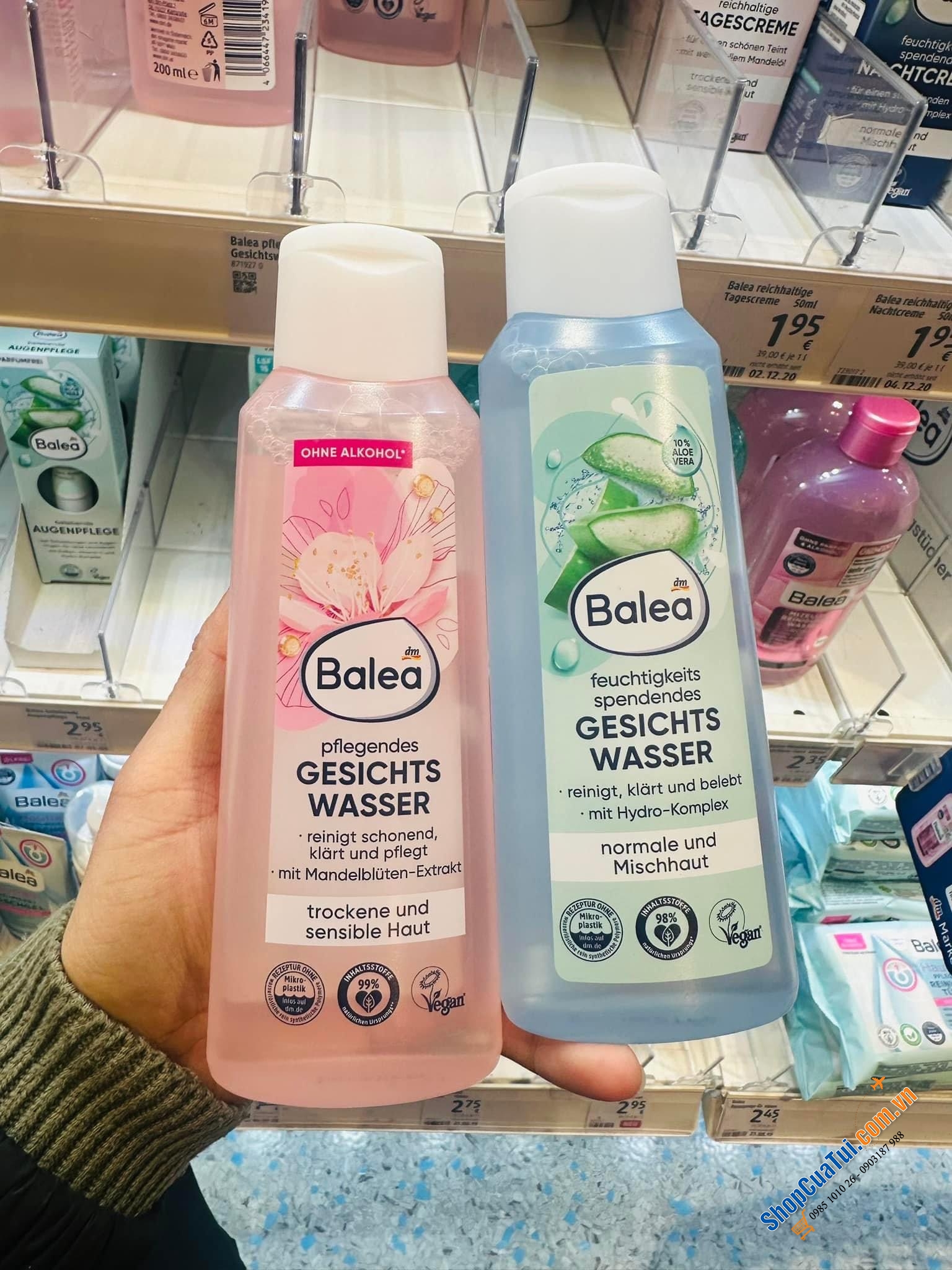 Nước hoa hồng Balea mẫu mới - Cân bằng độ ẩm cho da và se khít lỗ chân lông 200ml