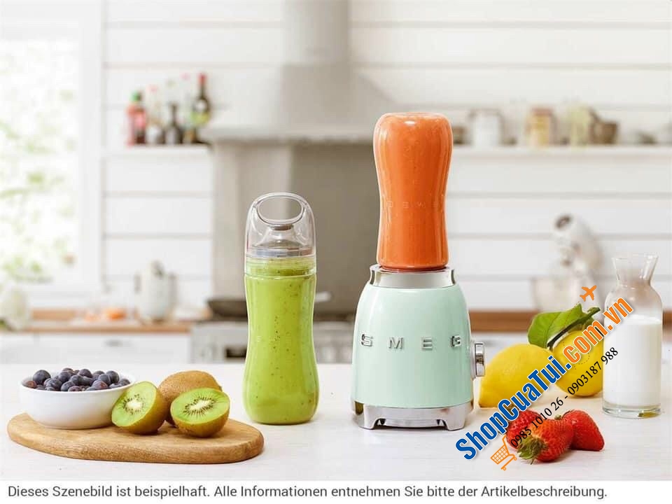 MÁY XAY SINH TỐ MINI SMEG PBF01RDEU màu đỏ, màu kem, màu xanh bạc hà