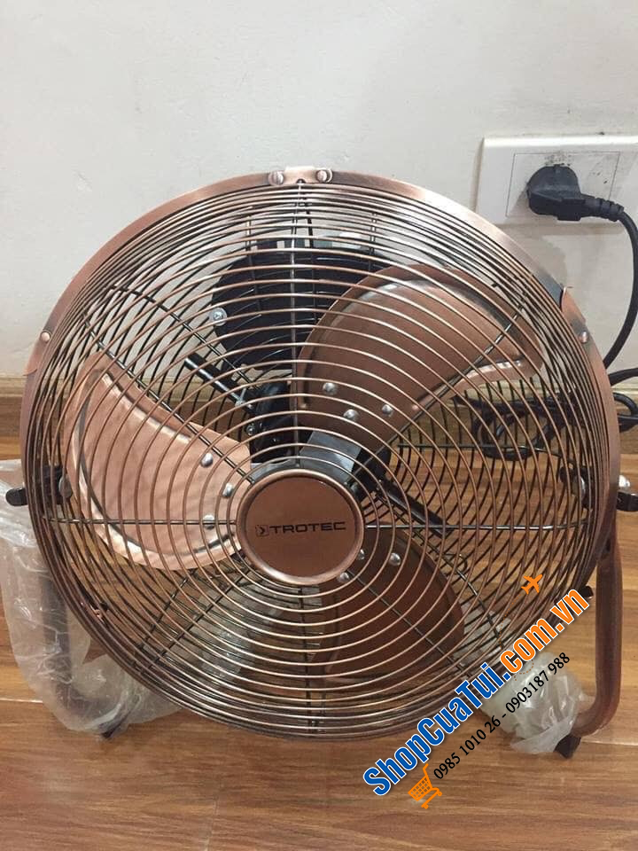 QUẠT SÀN TROTEC TVM13 đường kính cánh 35cm màu vàng đồng thời thượng sang chảnh