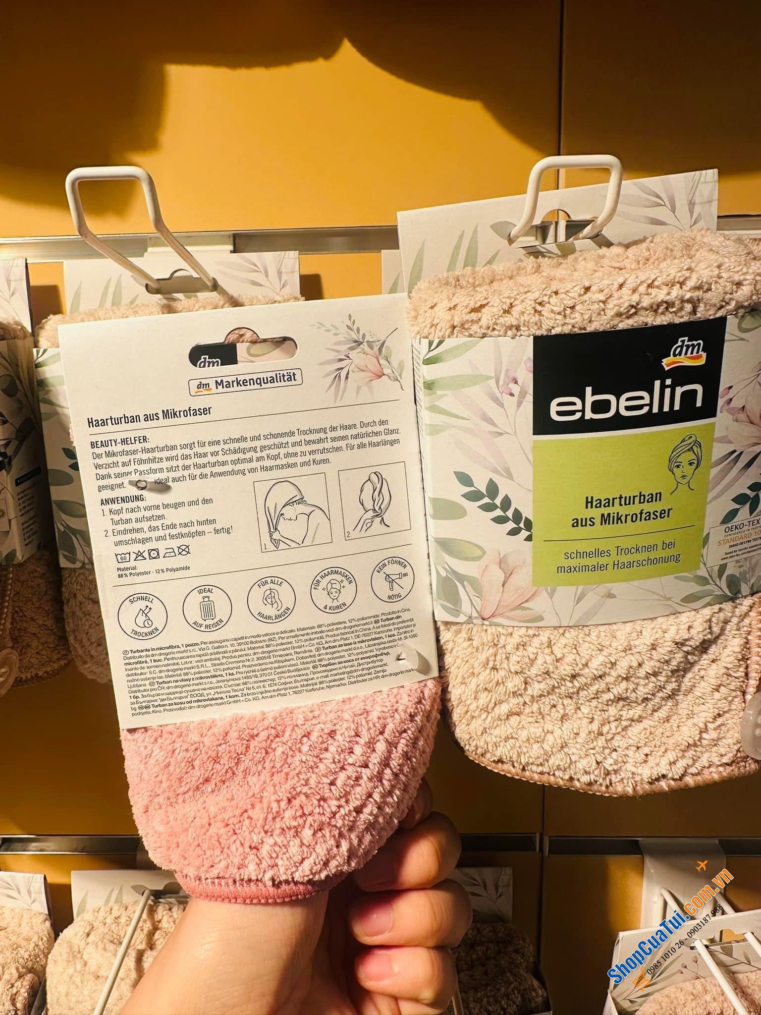KHĂN SẤY ĐẦY SIÊU NHANH KHÔ EBELIN.