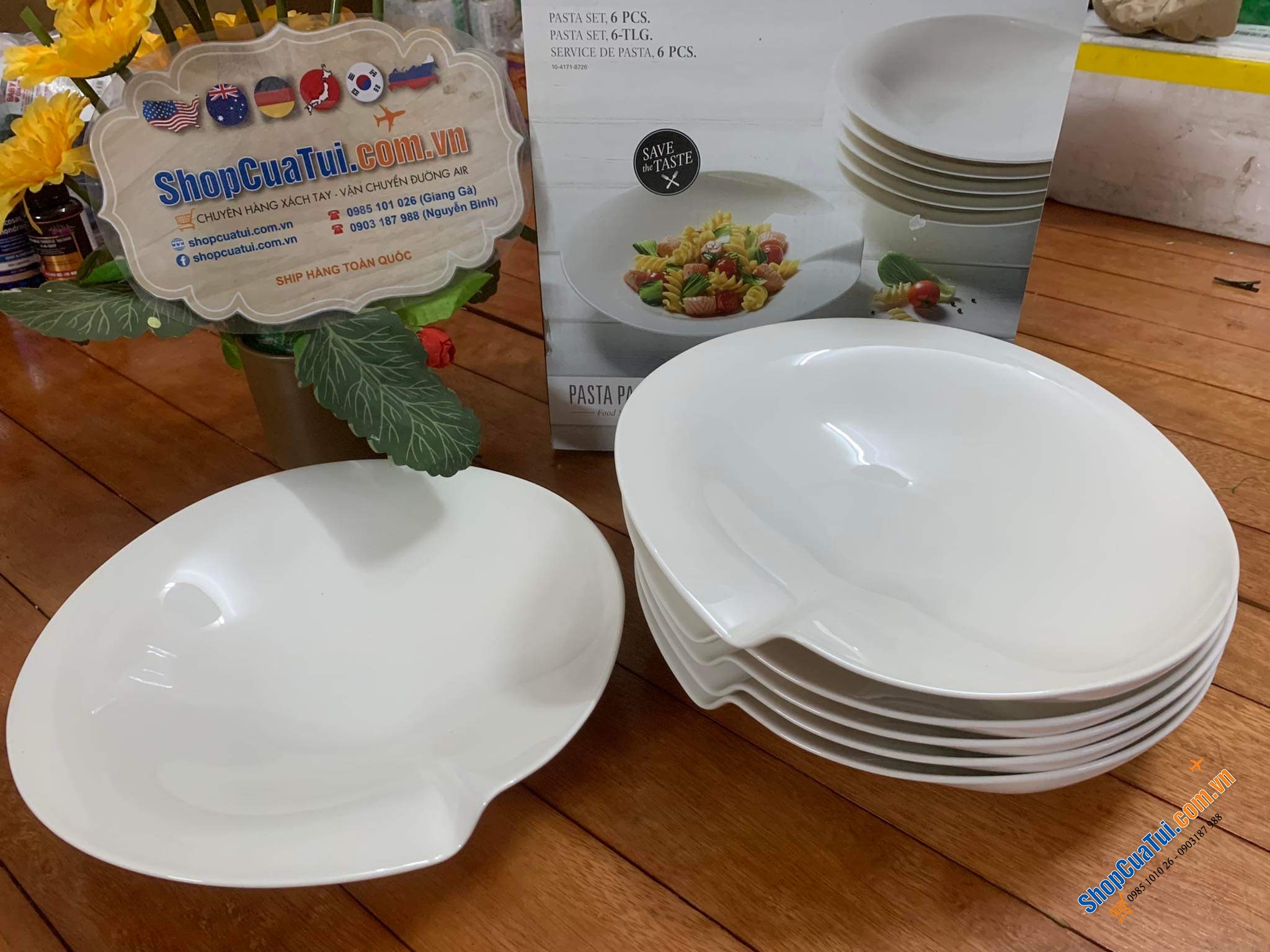 Set 6 bát đĩa Villeroy & Boch Pasta Passion 30,5cm made in Germany
