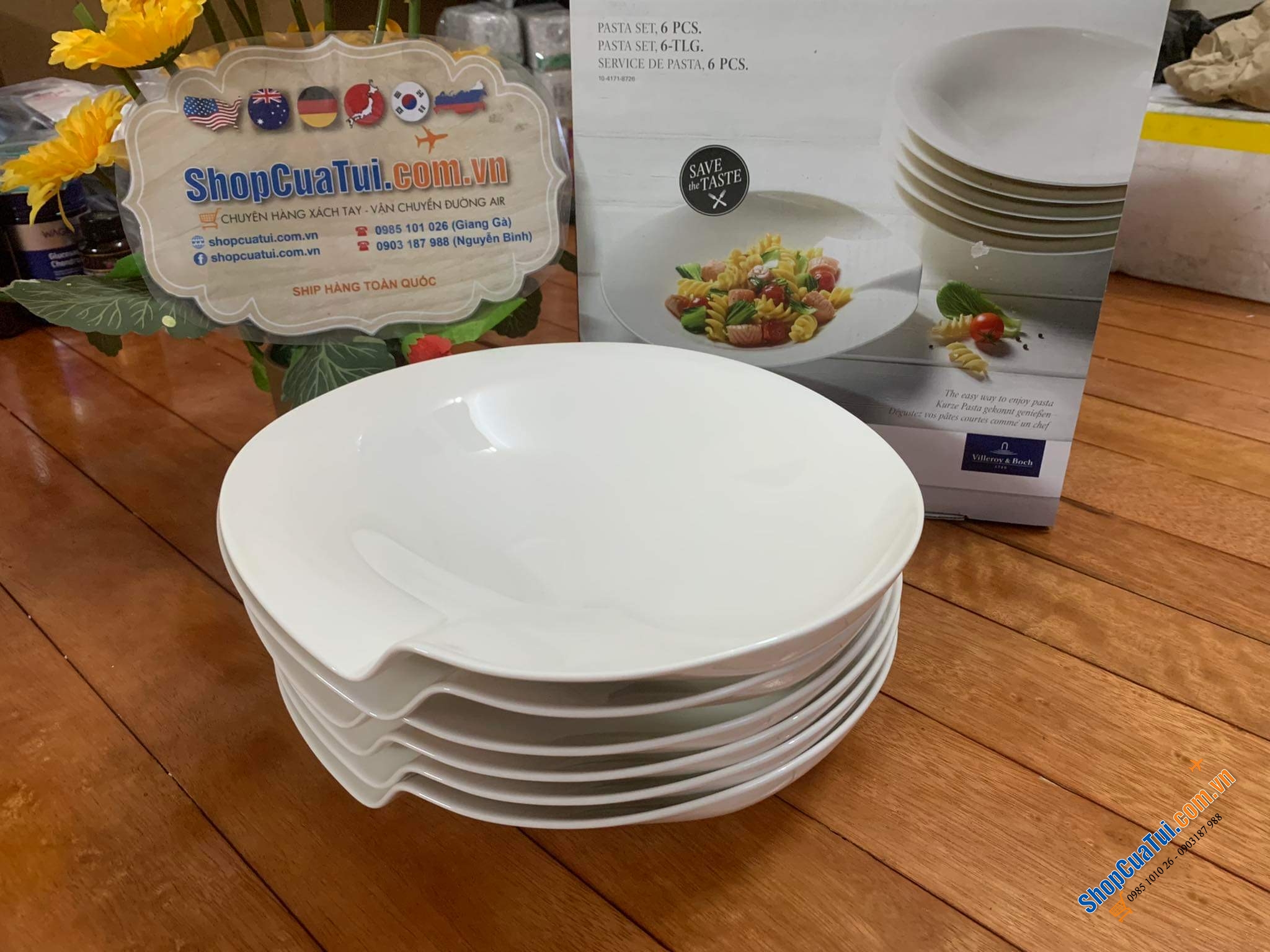 Set 6 bát đĩa Villeroy & Boch Pasta Passion 30,5cm made in Germany