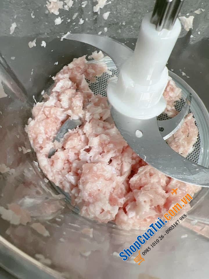 Máy Xay Đa Năng, Máy Xay Thịt Elegant FC-J08 để băm, xay thịt, giăm bông, tỏi, hành tây, các loại rau thơm