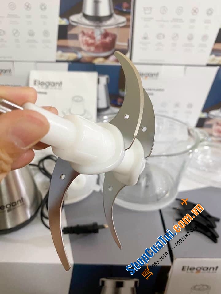 Máy Xay Đa Năng, Máy Xay Thịt Elegant FC-J08 để băm, xay thịt, giăm bông, tỏi, hành tây, các loại rau thơm