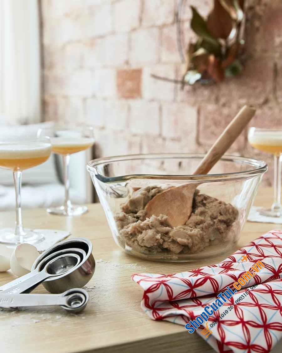 TRỌN BỘ SET 5 THÌA ĐONG INOX IKEA.