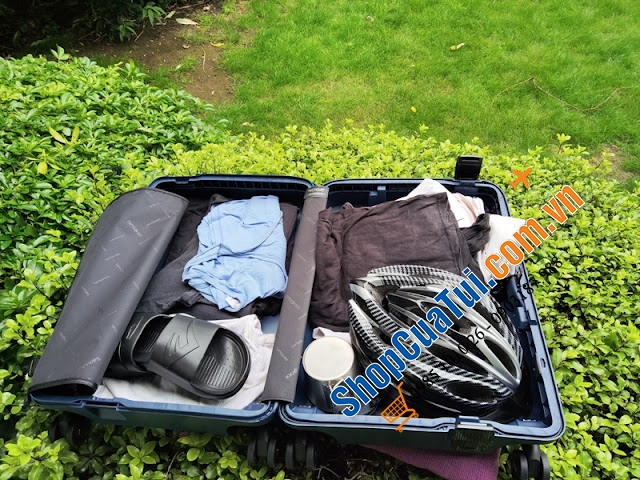 Set 3 vali kéo Samsonite Magnum ECO - Made in EU - Khoá ngoài, 3 màu xanh, đen, cam size S,M,L (có bán lẻ từng chiếc)