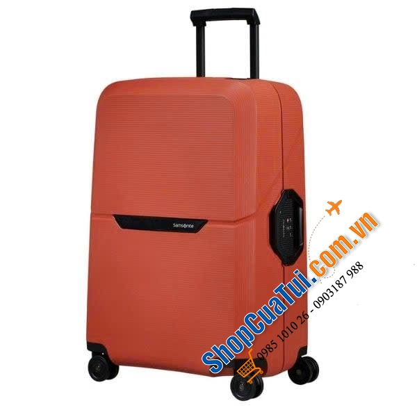 Set 3 vali kéo Samsonite Magnum ECO - Made in EU - Khoá ngoài, 3 màu xanh, đen, cam size S,M,L (có bán lẻ từng chiếc)