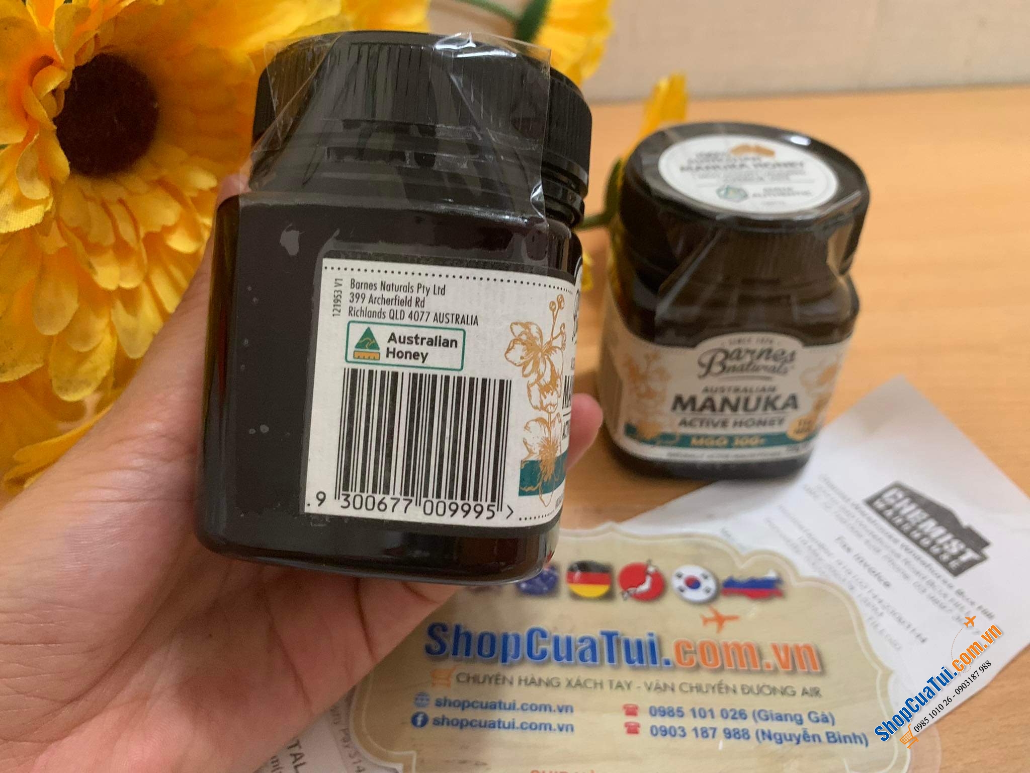 Mật ong Barnes Naturals Australian Manuka Honey 250g MGO 300+ tương đương NPA 11+