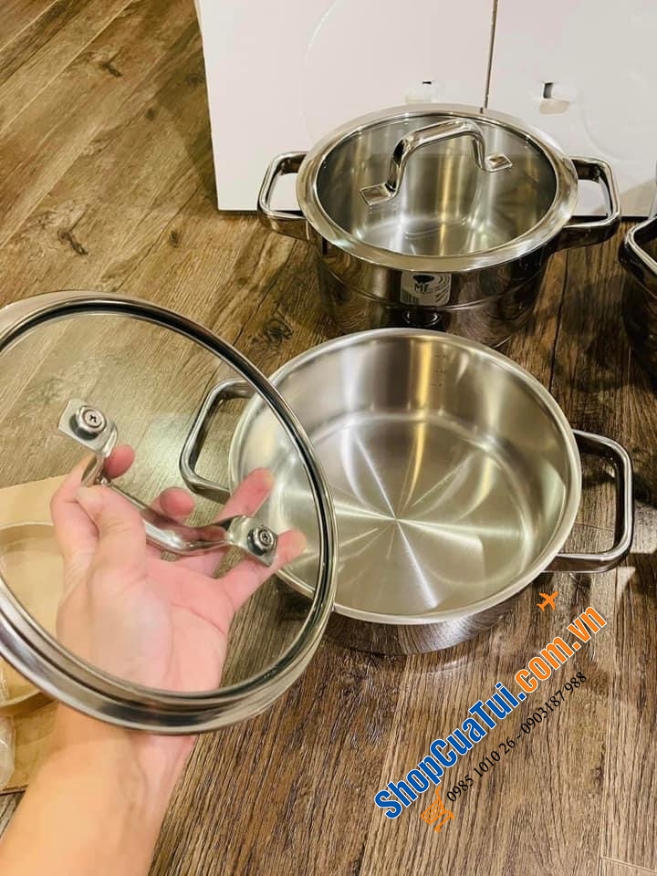 Bộ nồi WMF Compact Cuisine 4 chiếc nồi có vung siêu xịn - Made in Italy