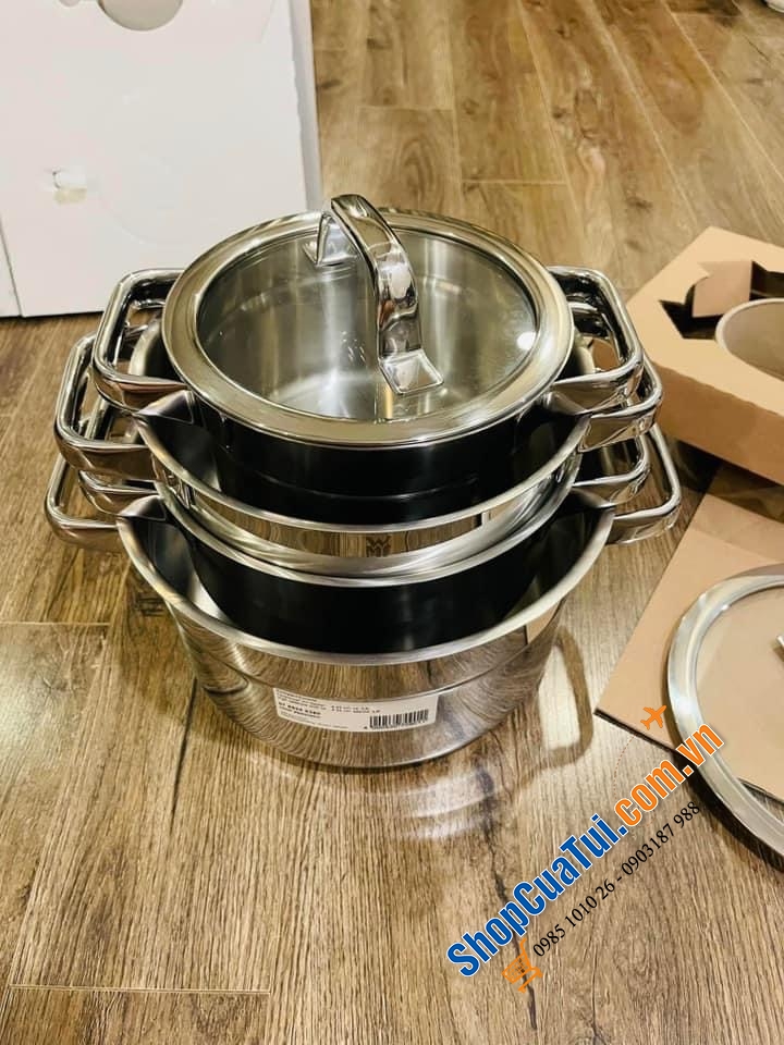 Bộ nồi WMF Compact Cuisine 4 chiếc nồi có vung siêu xịn - Made in Italy