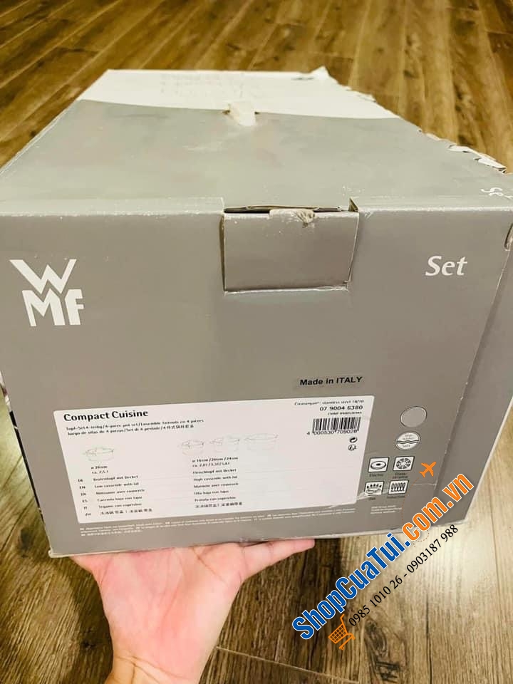 Bộ nồi WMF Compact Cuisine 4 chiếc nồi có vung siêu xịn - Made in Italy