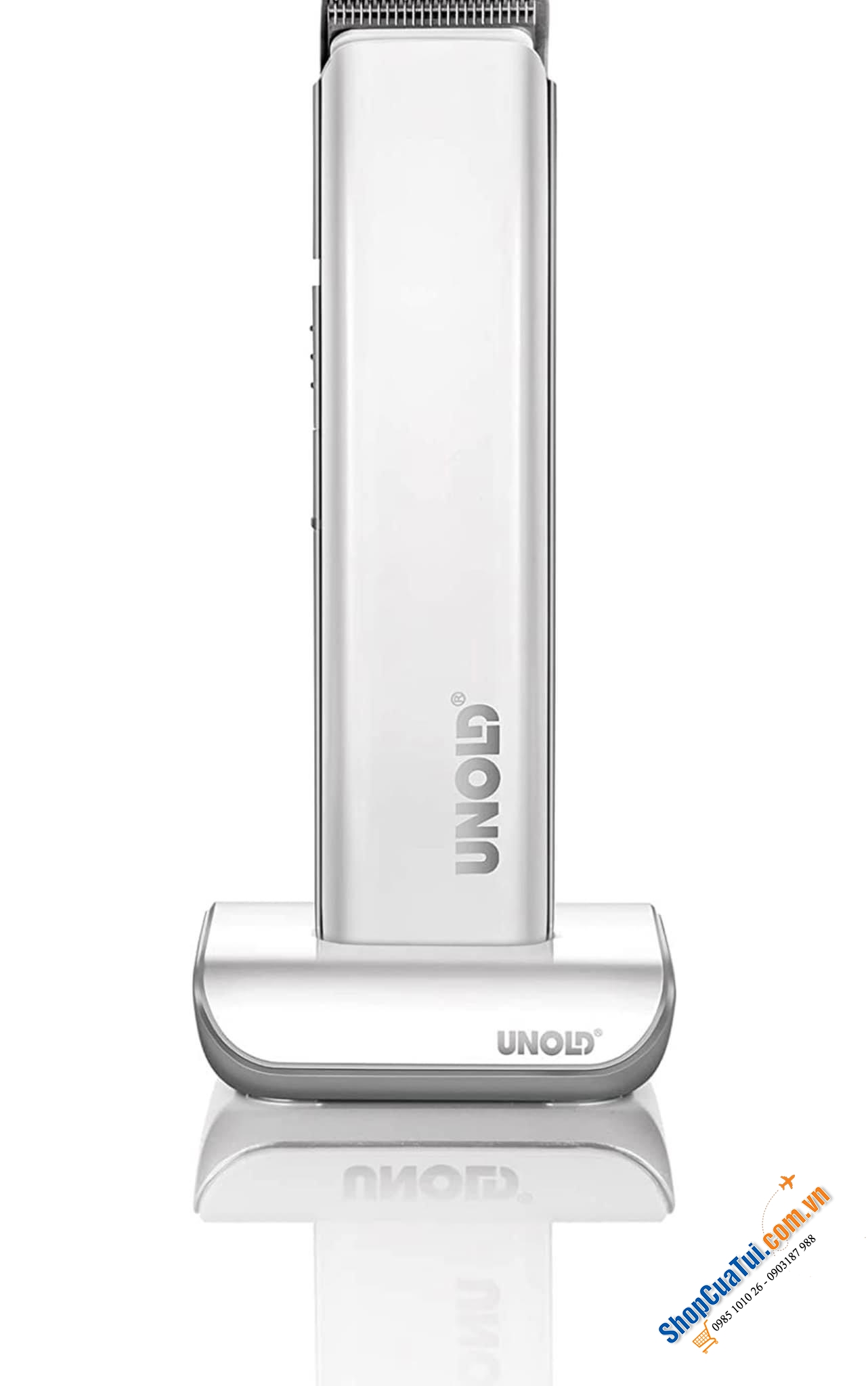 Tông đơ cắt tóc không dây UNOLD 87850 có đế sạc.