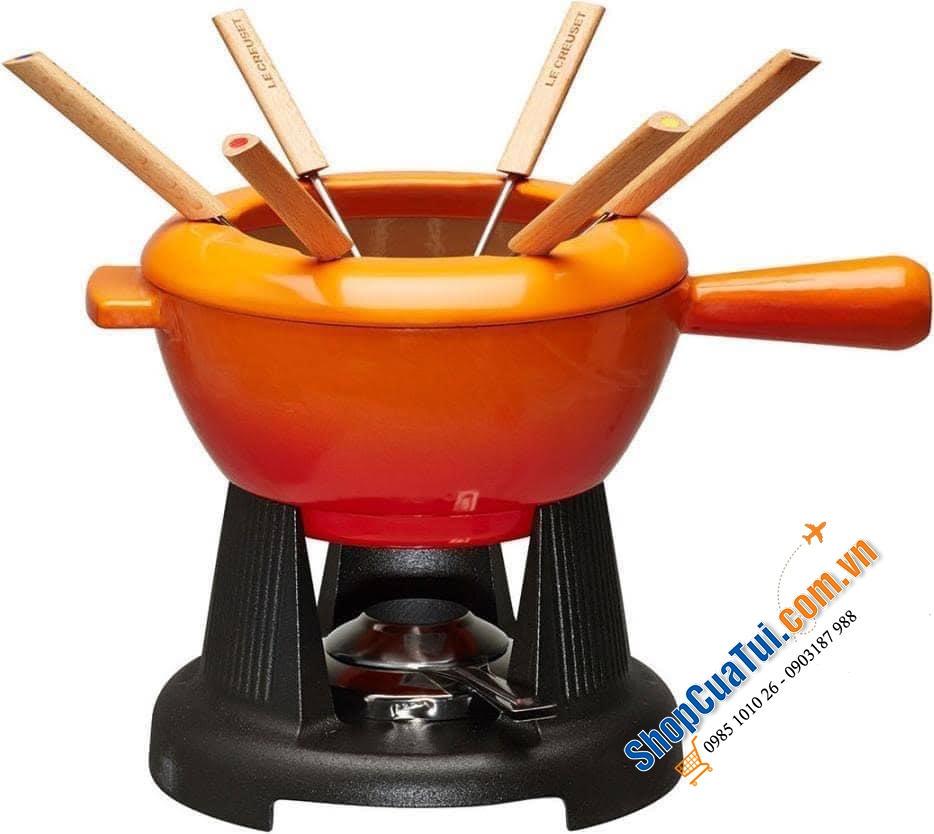 Bộ nồi ăn lẩu Le Creuset Fondue - Holzgriff 2L.